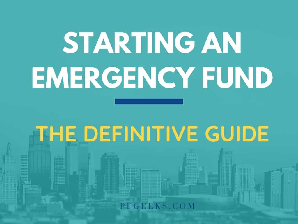 Graphic image with text of how to start an emergency fund