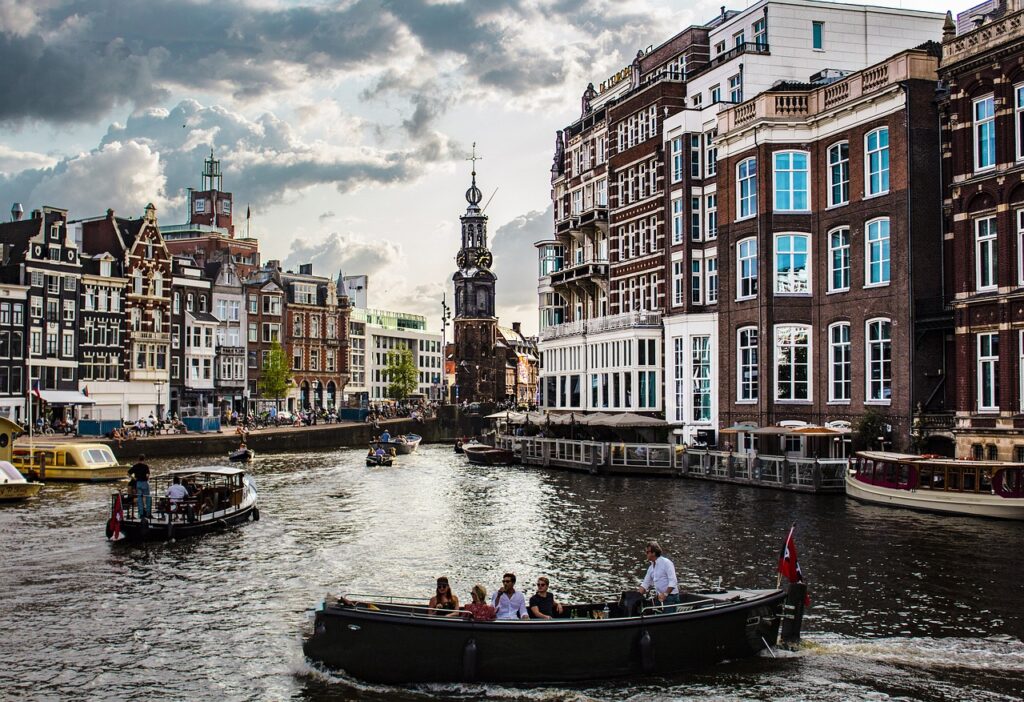 The City Canal is found in Amsterdam where people can ride boats and see the beauty of the city